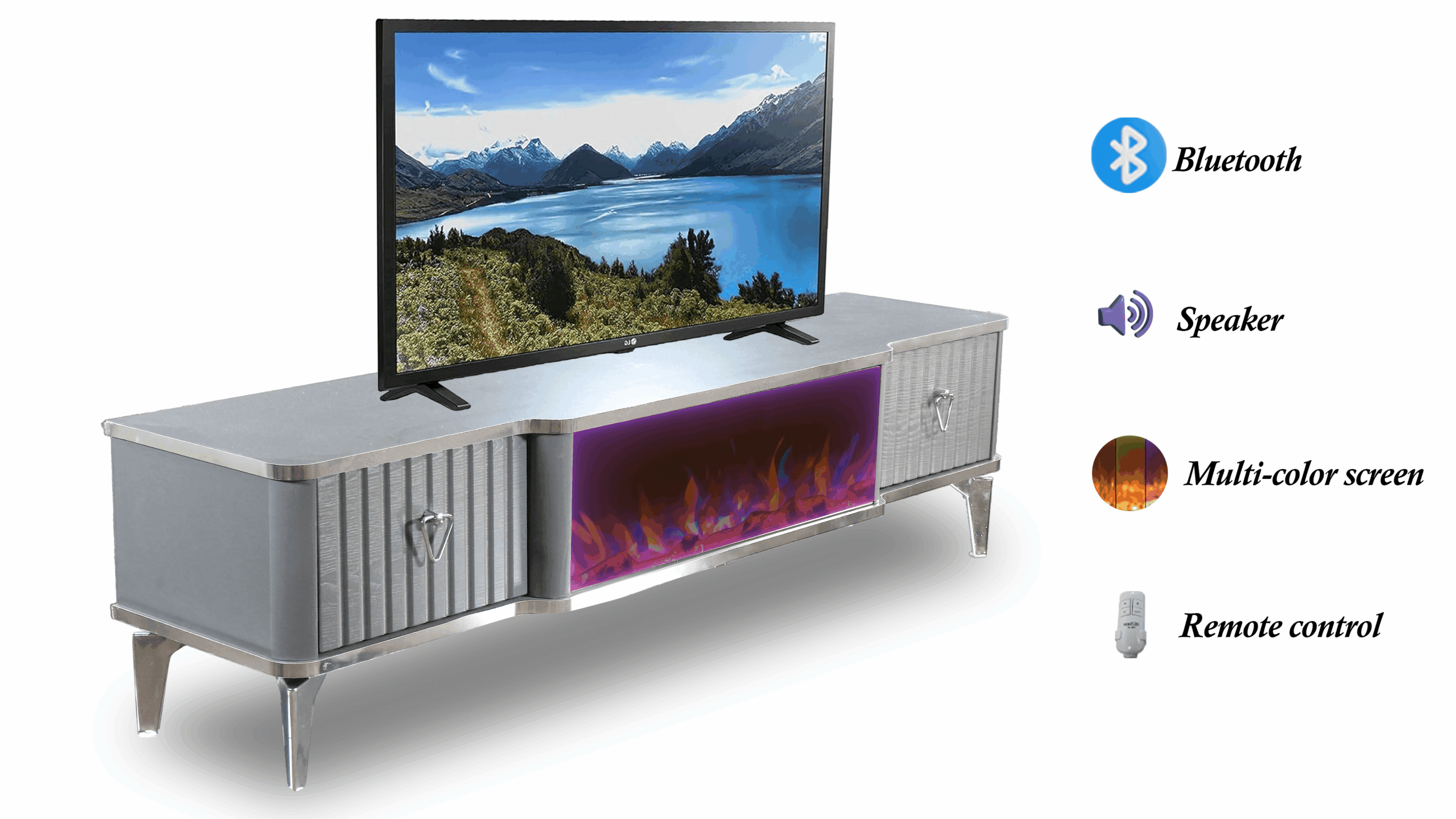 Sydney Tv- Bänk Elkamin - Image 2