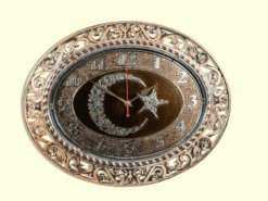 Utsmyckad Gyllen väggklocke