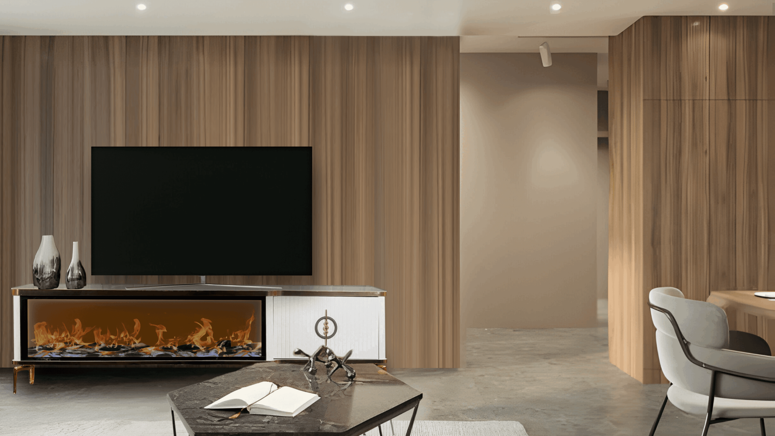 Baku Tv- Bänk Elkamin - Image 2