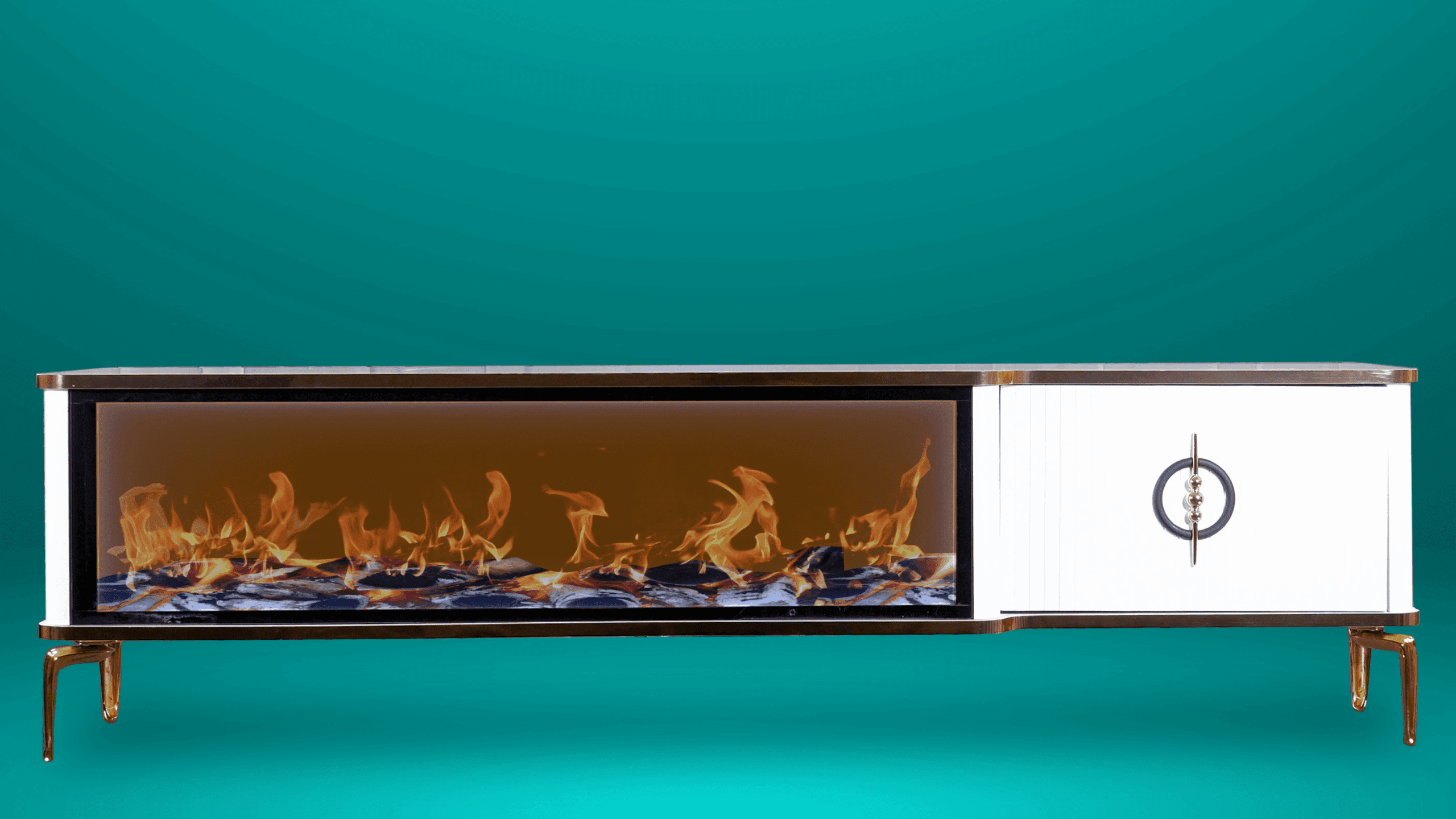 Baku Tv- Bänk Elkamin - Image 3