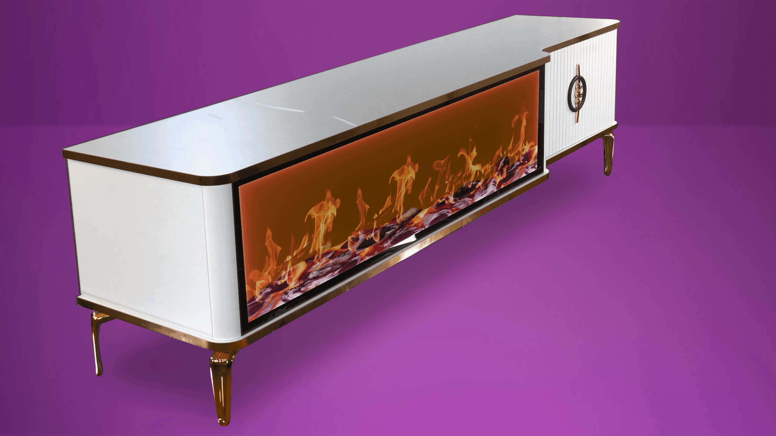 Baku Tv- Bänk Elkamin - Image 8