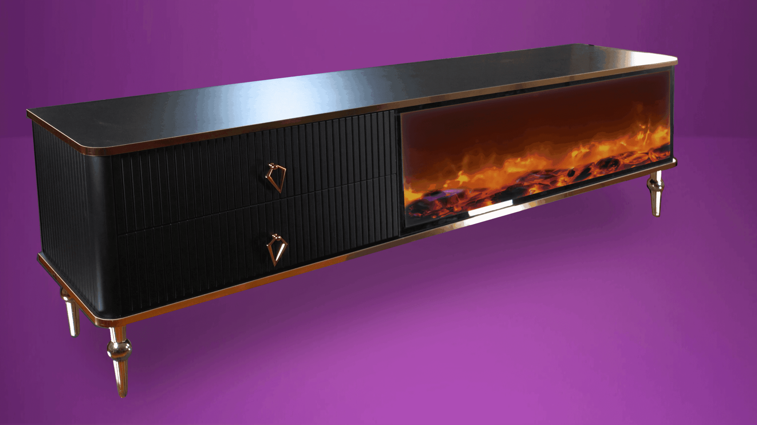 Ingen Paz Tv- Bänk Elkamin - Image 14