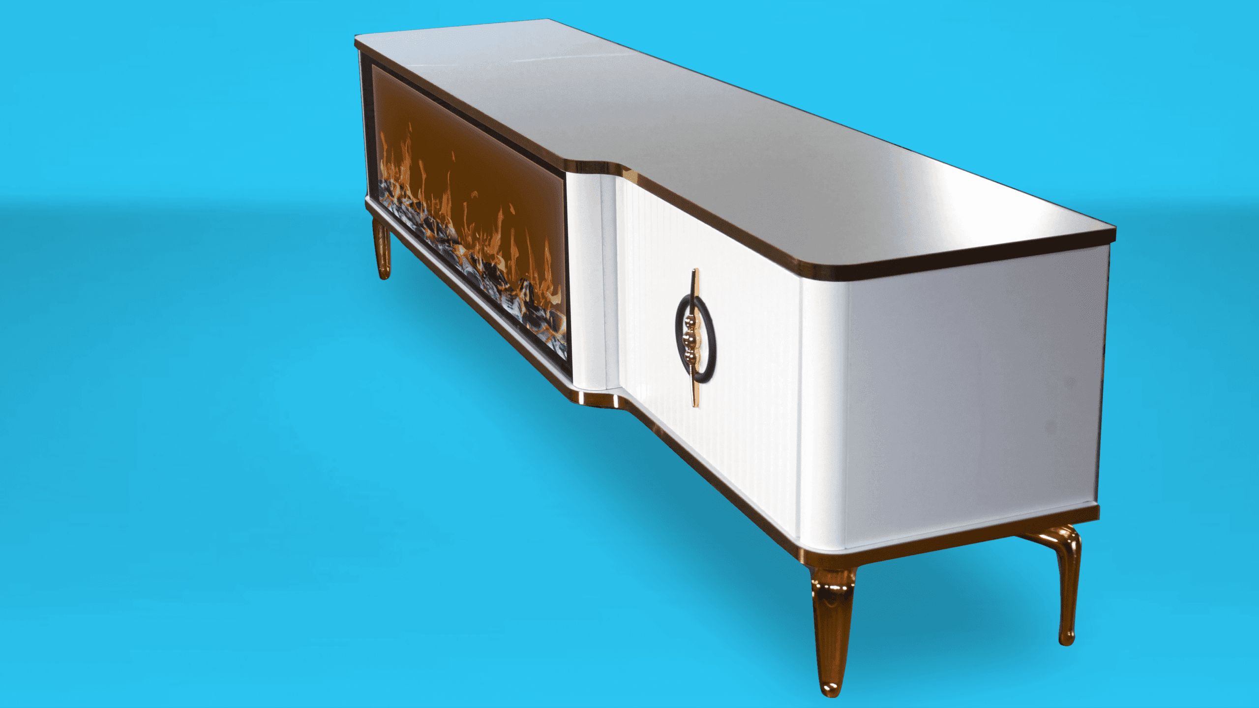 Baku Tv- Bänk Elkamin - Image 7