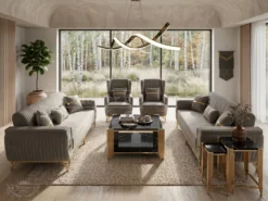Cannes Soffgrupp 3+3+1+1 – Grå