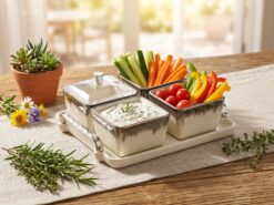 Agave Serveringsset - Silver
