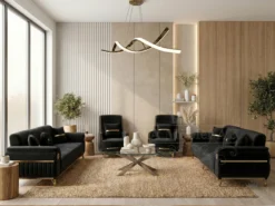 Evora Soffgrupp 3+3+1+1 – Svart