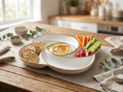 Kronblad Serveringsfat - Guld