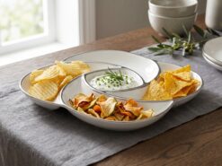 Kronblad Serveringsfat - Silver