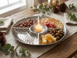Kungsängslilja Serveringsfat - Silver