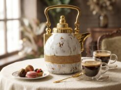 Salong Termoskanna - Vit Marmor