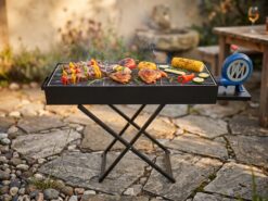 Hopfällbar Kolgrill med Fläkt (80cm)