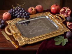 Al Sultan Serveringsbricka (2-pack) – Guld & Silver