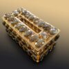 Ametist Servettbox i Tonad Kristall & Guld - Image 3