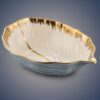 Anemon Serveringsskål – Vit / Guld (31x22 cm) - Image 3