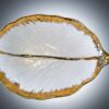 Anemon Serveringsskål – Vit / Guld (31x22 cm) - Image 4