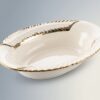 Ängsull Serveringsskål – Vit / Guld (33x24 cm) - Image 3