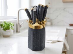Bali Knivset - Svart / Guld (8 delar)