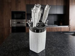 Bali Knivset - Vit / Silver (8 delar)