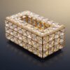 Diamant Servettbox i Kristall & Guld - Image 3