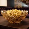 Iris Serveringsskål – Bärnstenstonat Glas (24 cm) - Image 2