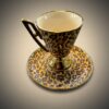 Leopard Koppar med Fat - Beige/Guld (12 Delar) - Image 3