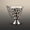Leopard Koppar med Fat - Vit/Silver (12 Delar) - Image 4