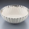 Lotus Serveringsskål – Vit / Silver (25 cm) - Image 3