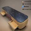 Uppsala TV-bänk med Elkamin – Brun - Image 4