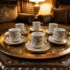 Al Sultan nr 470 Exklusivt Kaffeset - Vit / Guld (12 Delar) - Image 2