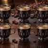 Huai Bo nr735 Glaskoppar i Röktonat Glas (6-pack) – Eleganta Kaffe- och Tekoppar - Bild 2