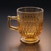 Huai Bo nr 732 Glaskoppar i Bärnsten (6-pack) – Eleganta Te- och Kaffekoppar - Bild 3