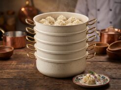 Kismet Manti- & Ångkoksgryta Set 6 Delar 30 cm (8L) – Granit med Induktionsbotten