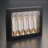 Exklusiva Guldfärgade Dessertskedar med Blå Kristall (6-pack) – Eleganta Kaffeskedar - Bild 3