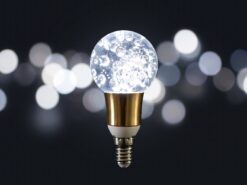 Dekorativ LED-Ljuskälla E14 Klot – Lyxig Guldhylsa och Bubbelglas