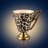Leopard Koppar med Fat - Vit/Guld (12 Delar) - Image 4