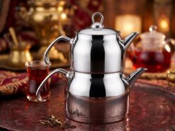 Papatyam Dubbel Tekanna i Rostfritt Stål (2,9/1,45L)
