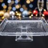 Pasabahce Serveringsfat på Fot 24x24 cm – Kvadratiskt Tårt- och Kakfat i Glas - Bild 2