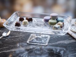 Pasabahce Serveringsfat på Fot 28x16 cm – Rektangulärt Kakfat i Glas