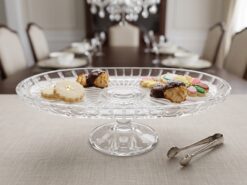 Pasabahce Serveringsfat på Fot 28x17 cm – Elegant Tårt- och Kakfat i Glas