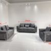Portofino Soffgrupp 3+2+1 – Modern Elegans i Grått med Silverdetaljer - Bild 5