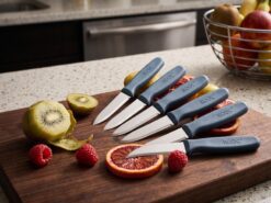 Rooc Knivset 6-pack (Blå) – Ergonomiska Skalknivar i Rostfritt Stål