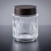 Sarina Räfflade Glasburkar 650 ml – Tidlös Köksförvaring i 3-pack - Bild 3