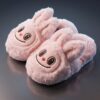 Fluffiga Kanintofflor med Ansikte (Rosa, Storlek 35-36) – Mjuka Innetofflor - Bild 2