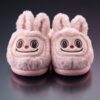 Fluffiga Kanintofflor med Ansikte (Rosa, Storlek 35-36) – Mjuka Innetofflor - Bild 3