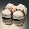 Lyxiga Fluffiga Tofflor med Rosett och Platåsula (Vit/Off-white, Storlek 40–41) – Mjuka Innetofflor - Bild 3