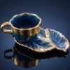 Torino nr 3 Exklusivt Kaffeset - Blå / Guld (12 Delar) - Image 3