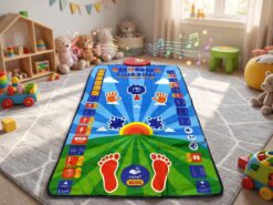 Interaktiv Pedagogisk Bönmatta för Barn i Blått (114 x 73 cm) – Interaktiv Bönmatta med Ljud och Sensorer