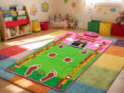 Interaktiv Pedagogisk Bönmatta för Barn i Rosa (114 x 73 cm) – Interaktiv Bönmatta med Ljud och Sensorer