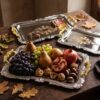 Exklusivt Serveringsbrickset i Rostfritt Stål (3-pack) – Blankpolerat Silver & Guld med Barockdetaljer - Bild 2