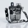 Flash Bear Vattenflaska med Två Fack och Bärrem i Svart – Söt Vattenflaska med Sugrör och Sprayfunktion - Bild 2